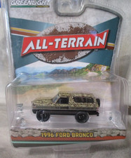 Ford Bronco 1996 Greenlight serie todo terreno camuflaje 1:64 con neumáticos de goma