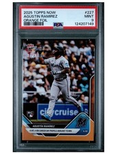 2025 Topps Now MLB 227 Agustin Ramirez Orange Foil /25 RC PSA 9