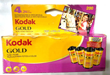 Pack of 4 Kodak Gold 200 35mm Color Negative Film 24 Exp. OUTDATED 11/2009