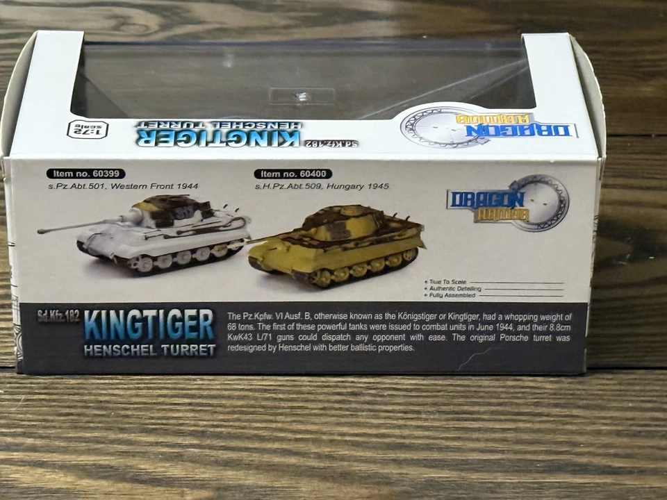 Dragon Armor 1:72 King Tiger Henschel, sHPzAbt. 509, Hungary 1945, No. 60400 - Image 4 of 4