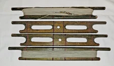 4 Handmade VINTAGE ICE FISHING RIGS Jigging Rod Line Winder Spool Reel BEAUTIFUL