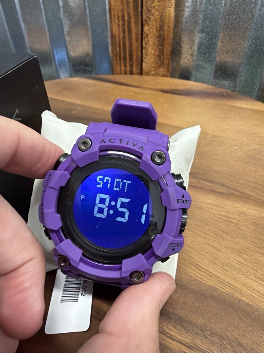 Activa Sport Digital Wristwatch Water-Resistant Backlight 