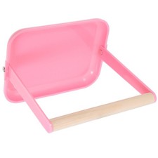 Bird Training Stand Wood Perch with Plastic Tray Tabletop for Parakeet Toys