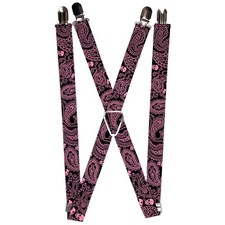  Suspenders - 1.0  - Bandana/Skulls Black/Pink ACC NEW