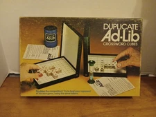 Vtg 1976 “Duplicate AD-LIB” Game Crossword Cubes by Lowe/Milton Bradley 2606