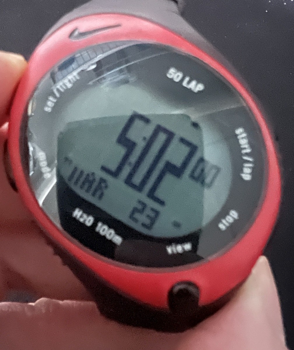 Nike Triax Speed Digital Watch 39mm Pink & Purple Bowerman WR0082