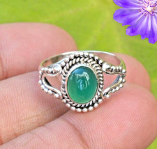 Green Onyx Gemstone Handmade 925 Sterling Silver Ethnic Jewelry Ring All Size