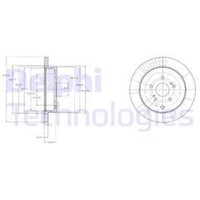 Delphi 2X Bremsscheibe Hinten Ø308 Mm BelüFtet FüR Suzuki Grand Vitara II JT