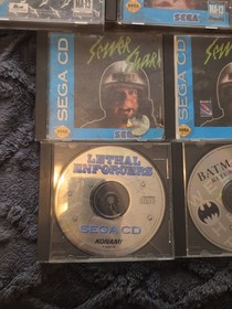 Sega CD Game Lot w/ Sonic CD, Lunar, Batman Returns, MegaRace, Manuals, Cases