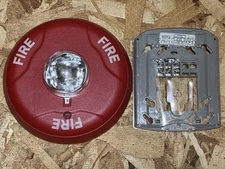 SYSTEM SENSOR SCR RED CEILING MOUNT STROBE - "FIRE" - PRE-OWNED