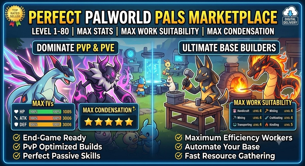 ☆☆PALWORLD 1.0☆☆ Premium Perfect Pals-All Platforms