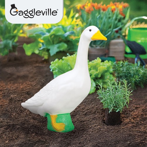 Gaggleville Porch Goose Baby 17" H Statue - Picture 2 of 9
