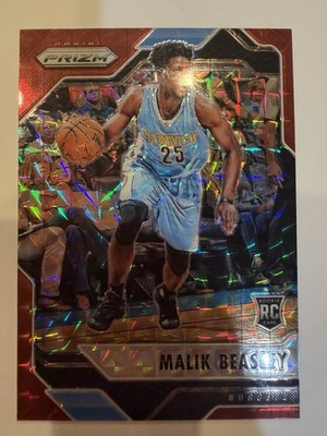 2016-17 Panini Mosaic Red Mosaic Malik Beasley RC #66 Nuggets 