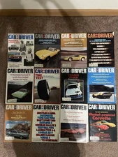 Car and Driver Magazine 1973 Full Year, Lot of 12 Issues
