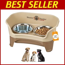 No Mess Dog Bowl Stand, Spill-Proof Food and Water Station