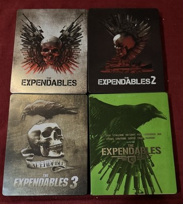 The Expendables 1-4 LIMITED EDITION STEELBOOK Lot - Free Shipping