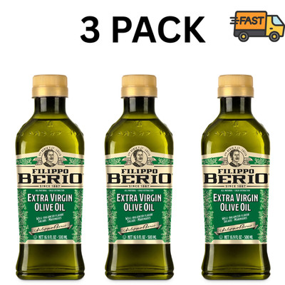 Pack of 3 Filippo Berio Extra Virgin Olive Oil 16.9 fl oz Bottles