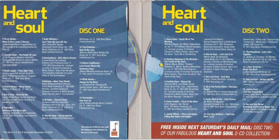 HEART AND SOUL ( DAILY MAIL Newspaper Double Album ) - Bild 2 von 3