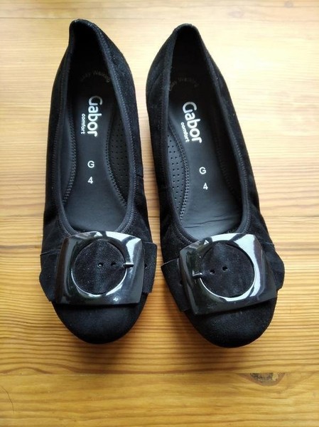 Women Gabor Heels Black Suede 37 #7TVA