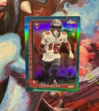2025 TOPPS CHROME TEZ JOHNSON RC #342 AQUA REFRACTOR /199 BUCCANEERS SB6