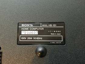 SONY HIT BIT HB-101 MSX Console Retro Vintage Tested and in Excellent Condition