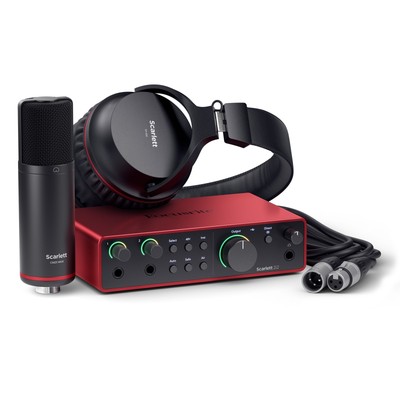 Focusrite Scarlett 2i2 Studio 4th Gen with CM25 MKIII & SH-450 - USB Interface