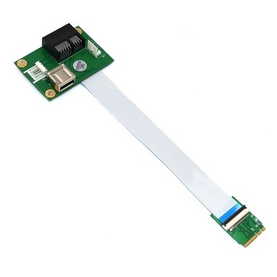 3X(PCIE Riser NGFF M.2 Key A/E auf PCI-E Express X1+USB Adapter Riser Karte5009
