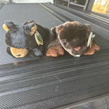 The Bearington Collection Black Bear Cub Size 9  Lil Smokie Plush And Beaver Lot