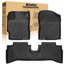 Fits 2012-2015 Toyota Prius C Tpe 3d Front 2nd Row Floor Mats Liner Set Black Fits 2012-2015 Toyota Prius C Tpe 3d Front 2nd Row Floor Mats Liner Set Black