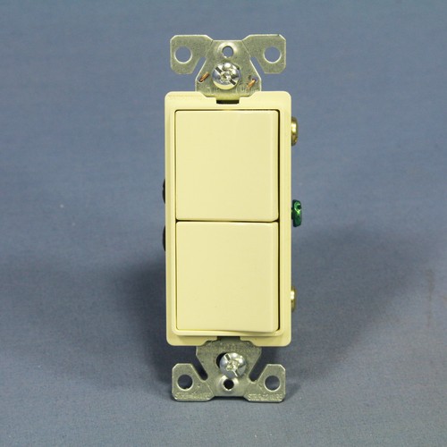 Cooper Combination Decorator Almond DUAL Rocker Light Switch Duplex 15A ...