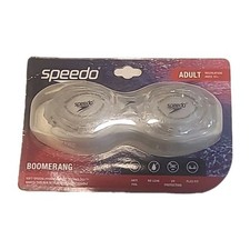 Speedo Adult Boomerang Swim Goggles- Clear - Ages 14 New In Box