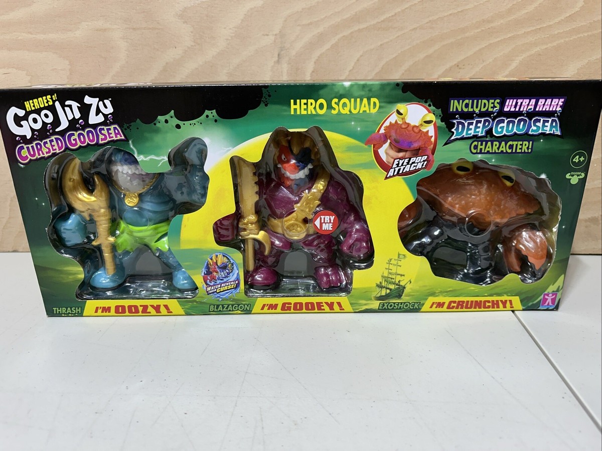 zunさんスクイーズ新品セット Heroes of Goo Jit Zu Cursed Goo Sea Hero Squad 3 Pack Boxed New | eBay