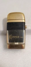 Vintage Scripto Vu Lighter: Compact: Goldenglo: Kupper Inc with Black Band