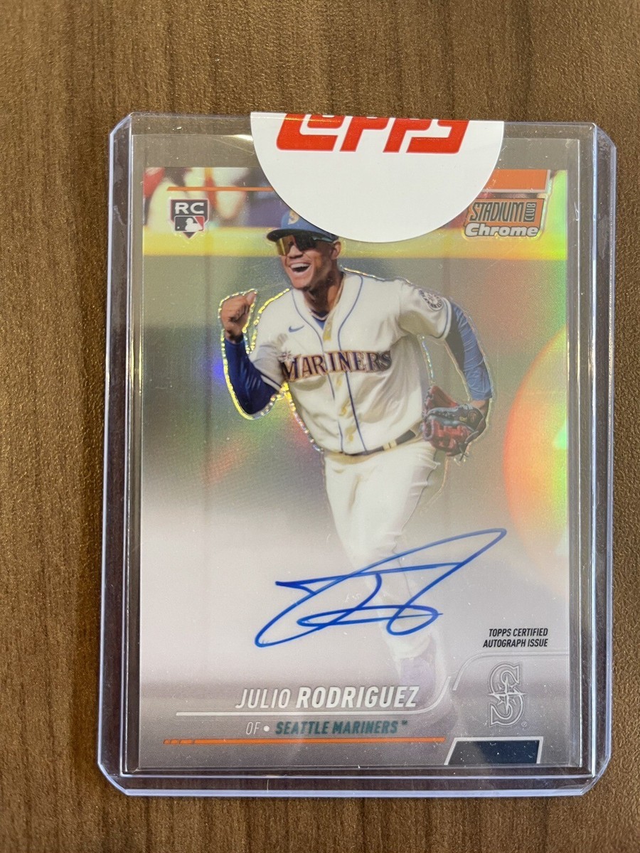SEALED 2022 Stadium Club Chrome Julio Rodriguez #/25 Orange Auto