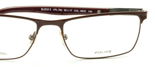 POLICE BLOCK 5 VPL790 COL.08CK 55mm Eyewear FRAMES RX Optical Eyeglasses - New - Picture 13 of 13