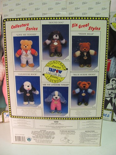 Elvis Presley Limited ED TCB peluche peluche cane orsacchiotto con scatola originale - Foto 7 di 8
