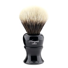 New Arrival Silver Tip Synthetic Hair Shave Brush Men Shaving Black Resin Handle