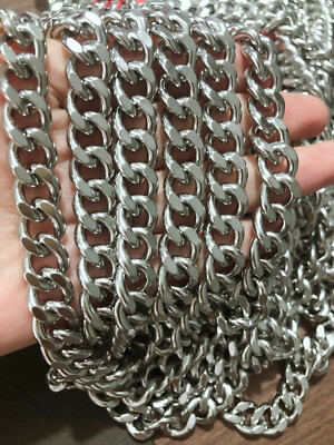 3meter 11mm stainless steel Cuban Link chain jewelry finding Bag Accessories DIY