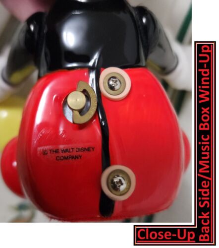 Schmid Disney Topolino Club marzo 8" vintage porcellana music box statuina FUNZIONANTE - Foto 10 di 10
