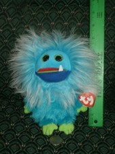 Ty Frizzys * 8" * Med * FANG *Blue * 2014 * MWMT * RETIRED * HTF * DOB:9/19  