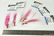 Rainys Pink WHite SF Baitfish Fly Fishing Lure Lot of 5 RH21