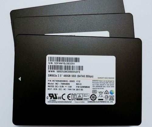 480GB Samsung SSD SM863a MZ-7KM480N Solid State Drive MZ7KM480HMHQ-00005 Genuine - Picture 2 of 8