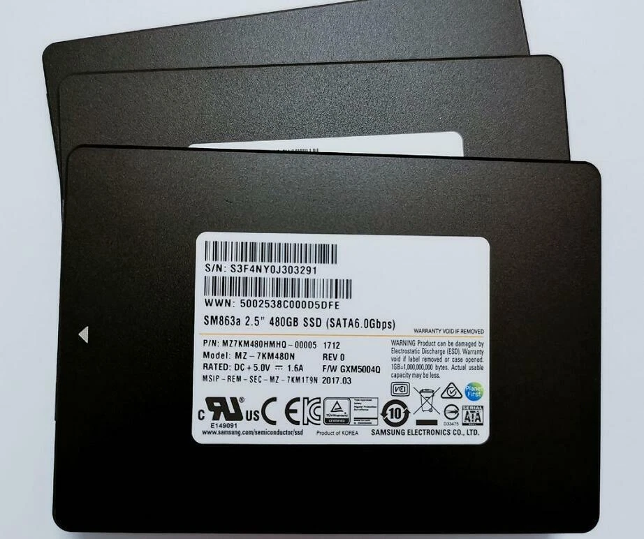 480GB Samsung SSD SM863a MZ-7KM480N Solid State Drive MZ7KM480HMHQ-00005 Genuine - Image 2 of 4