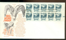 1982 FDC - Scott# 1949a - Big-Horn Sheep Booklet Pane - Aristrocrat Cachet    UA