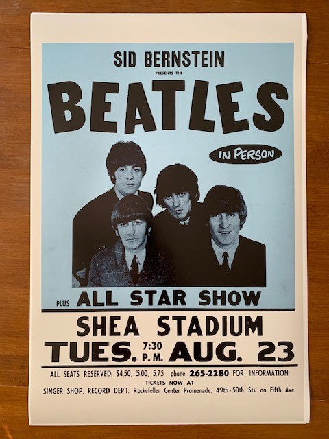 Beatles Concert at Shea Stadium New York USA 1966 Poster
