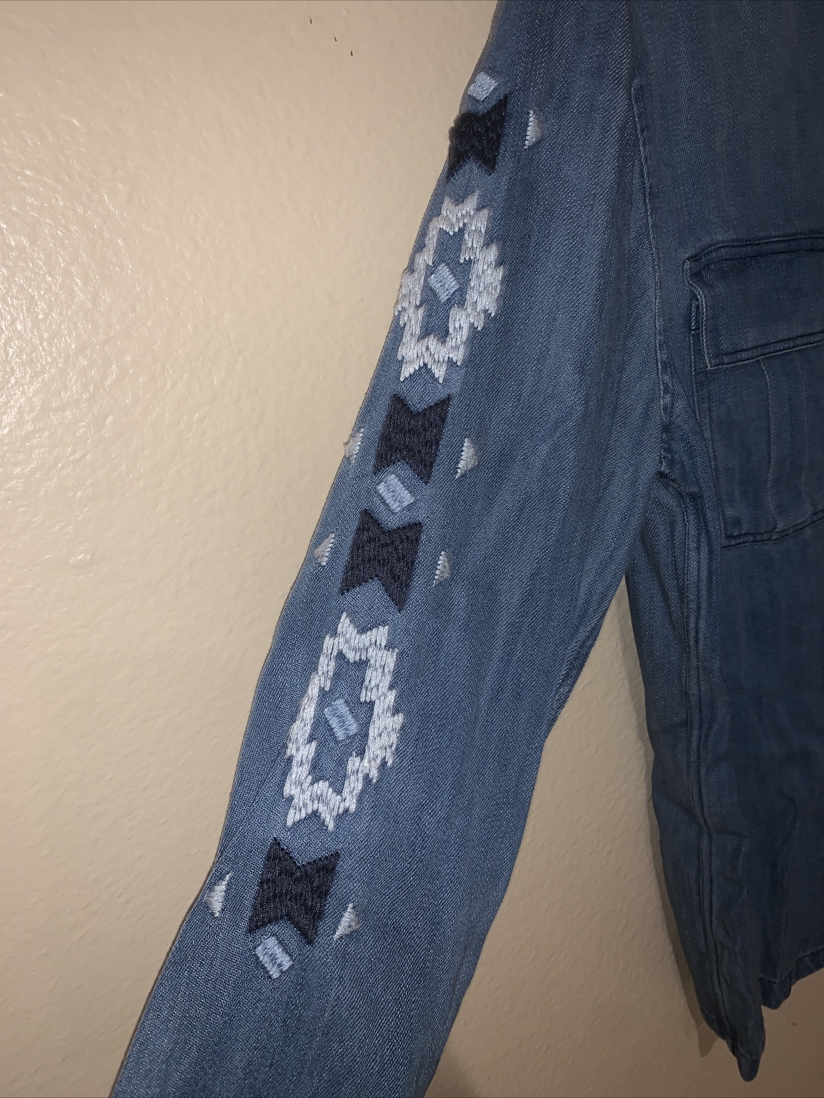 Rails Smith Chambray embroidered button shirt blo… - image 5