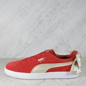 puma suede red gold