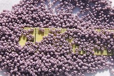 Vintage French 13/0 Glass Seed Beads Opaque Purple Crafts Jewelry Making /1/2oz