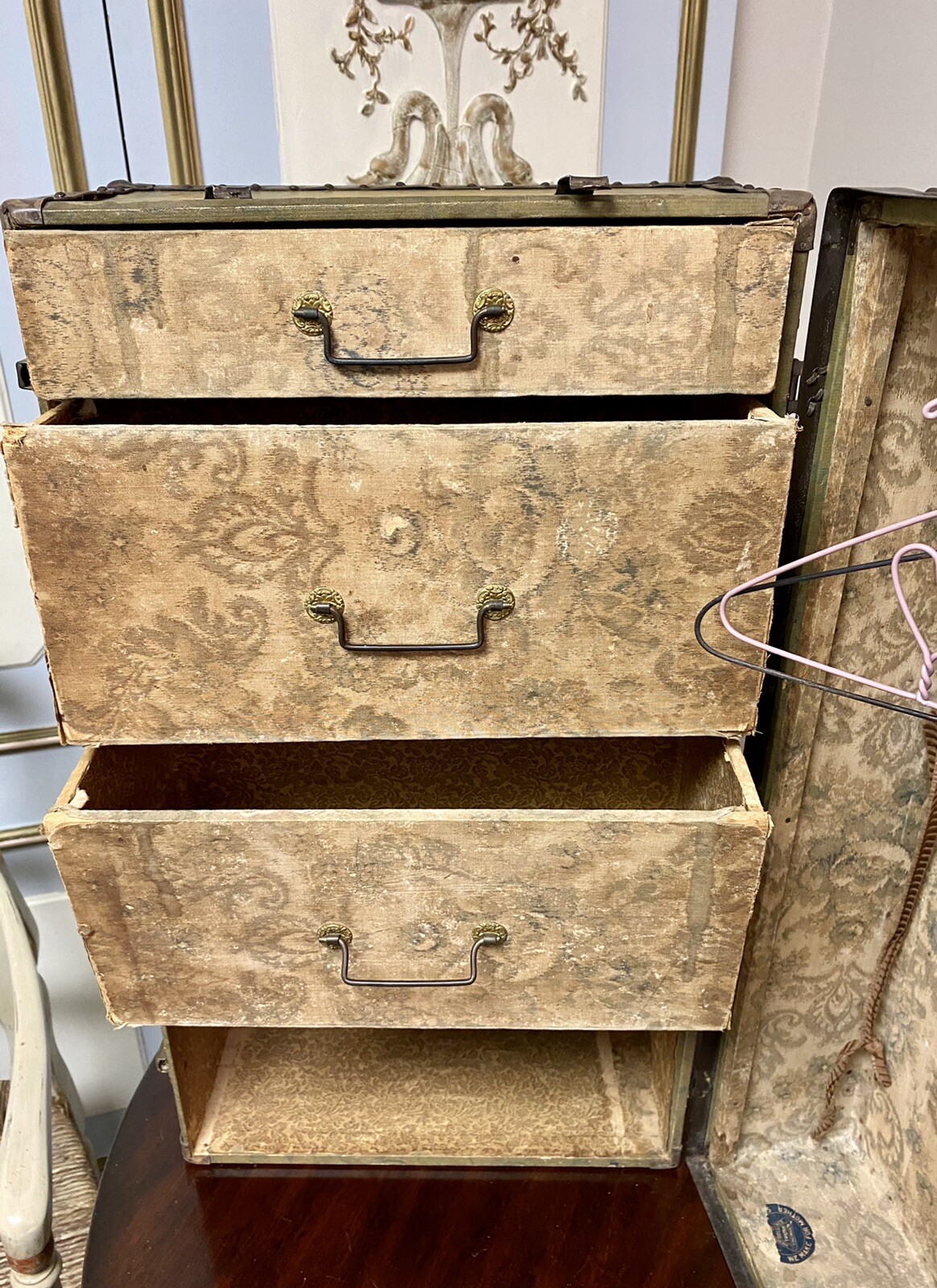 Antique Victorian Wooden Doll Chest 24"W x 13.5"D x 10.75"H eBay