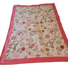Winnie The Pooh Disney Pink Baby Blanket Pooh Piglet Flowers Bunnies